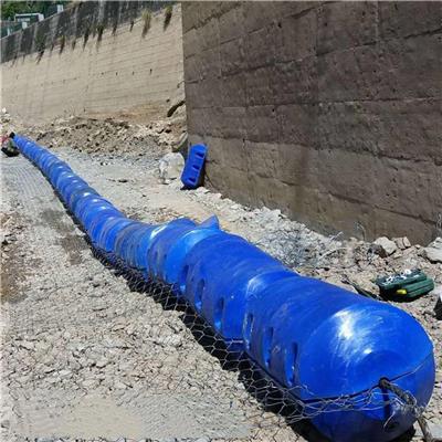 水上结构牢靠安装简单穿绳连接有效拦截垃圾塑料浮筒