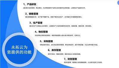 永拓云ERP成品版 为企业降本增效
