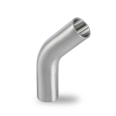 新莱 卫生型 ASME BPE / ISO 焊式45度长弯头 316L 机抛 / 电抛