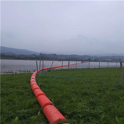 河道分段式多条高效拦截水葫芦杂草垃圾等塑料拦污浮筒