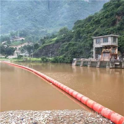 水库机组前拦截木头树枝漂浮垃圾塑料一体式拦污浮筒