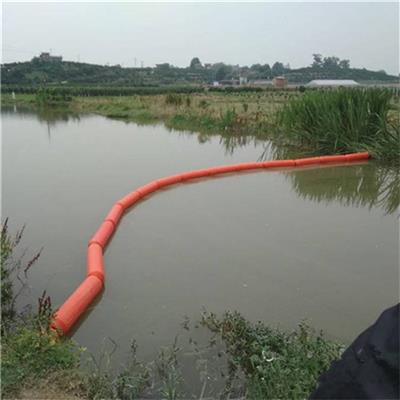 水上串联组合拦污排钢丝绳穿孔拦截垃圾塑料一体成型浮筒