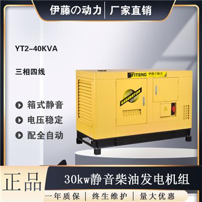 工厂停电应急30kw小型柴油发电机
