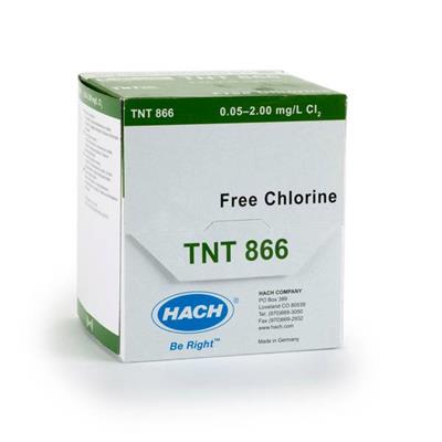 HACH哈希游离余氯试剂 TNT866-CN 0.05-2.00mg/L 分光光度计配套