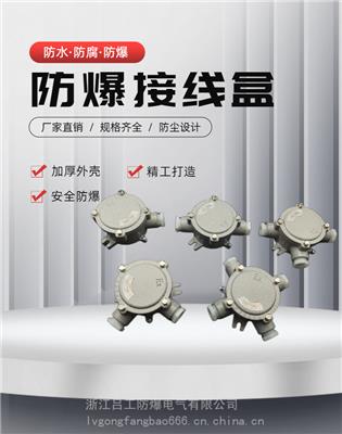 防爆接线盒分线盒铝合金平盖平通４分角平角通