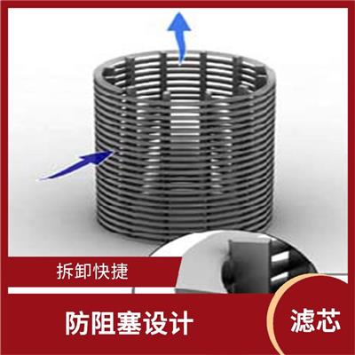 不锈钢楔形网滤芯 耐用性强 滤芯表面无毛刺