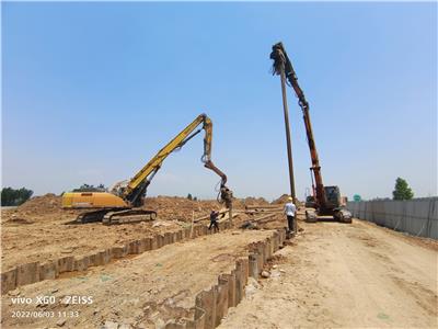 螺旋光伏桩施工、打桩机施工、管基坑支护