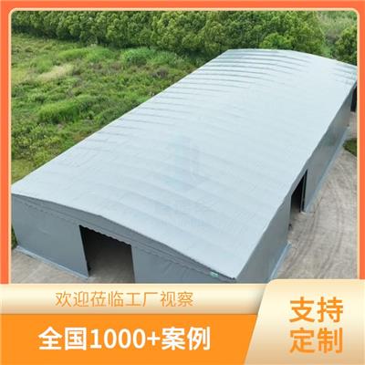 天津雨棚电动推拉棚 轨道悬空蓬 加工成型方便
