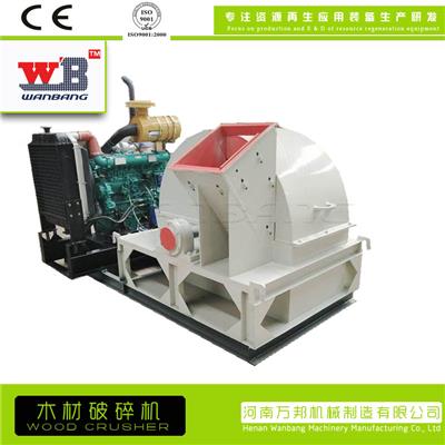 大型10吨木材破碎机_毛发粉碎机_万邦木材废料粉碎机