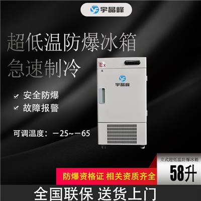 香料厂防爆冰箱 盐城-65度58升立式防爆冰箱