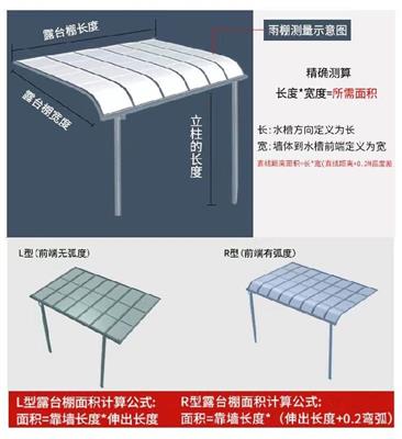 铝合金别墅露台棚安装