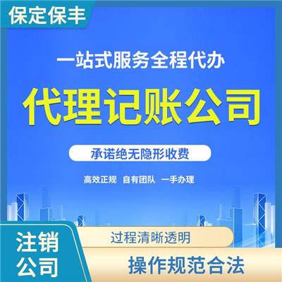 徐水区公司税务注销 节省时间免费咨询 售后服务及时