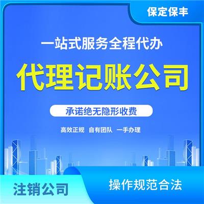 保定注销公司申请 节省时间免费咨询 全程陪同办理