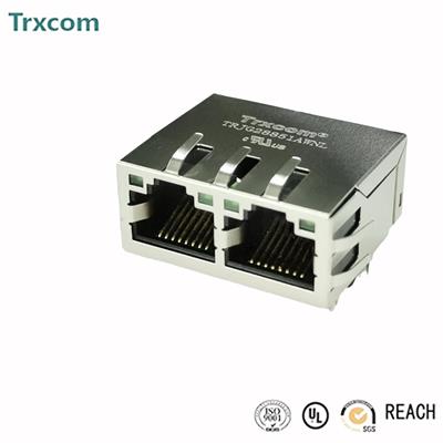 Trxcom多口RJ45连接器 水晶头网口插座 TRJG28851AWNL