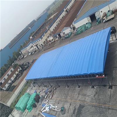 东莞清溪 过道伸缩雨篷 湘粤蓬业 移动推拉雨棚