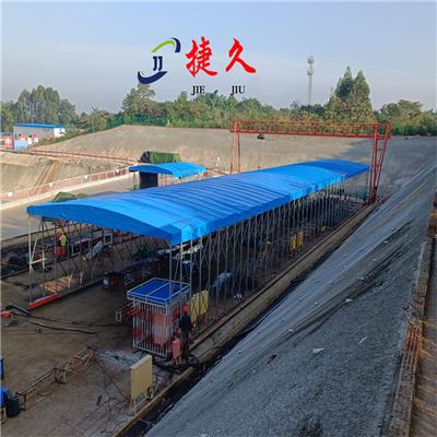 渠县 折叠推拉雨棚 电动推拉篷厂房 活动仓储伸缩蓬