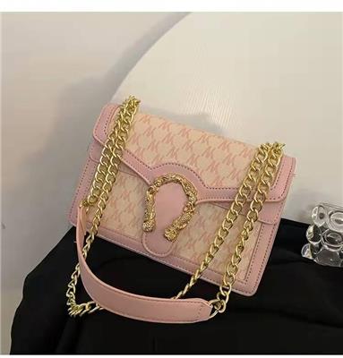 时尚女士单肩包金属链条挎包手拿包软皮斜挎包女士翻盖钱包