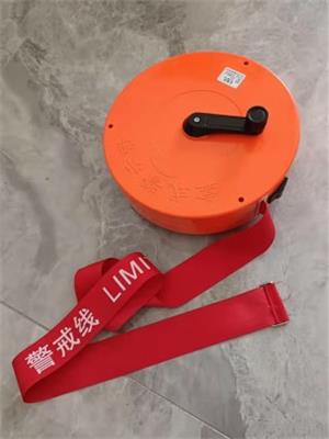 博铭达 加厚施工警戒带帆布警示带盒装伸缩式隔离带 100米可印字