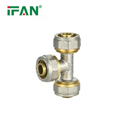 IFAN PEX卡套 双色等径三通 16-32MM 安装便捷 耐高压抗腐蚀 大小颜色LOGO可定制