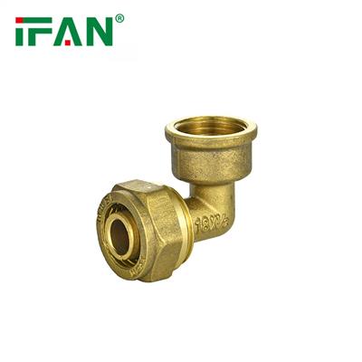 IFAN PEX煤气卡套内牙弯头 16-32MM 黄色 连接铝塑管高质量价格低廉