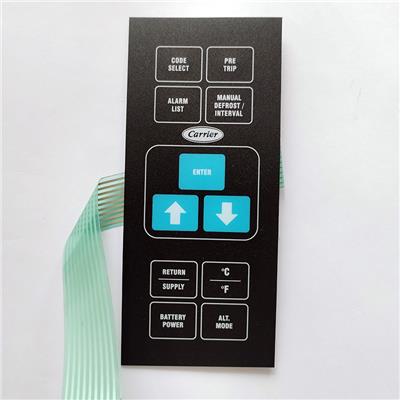 供应PVC电子开关控制面贴面板PC面贴PET面板触摸按键薄膜开关