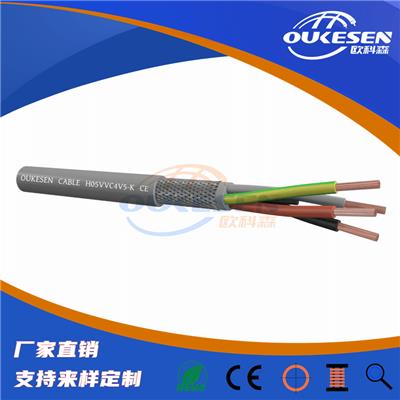 H05VVC4V5-K欧标双护套电缆，CE耐油屏蔽柔性电缆