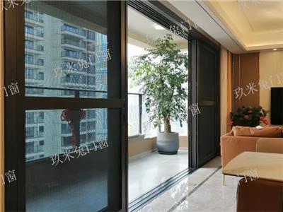 成都单轨对开异向联动推拉门直销 抱诚守真 成都玖米兔门窗供应
