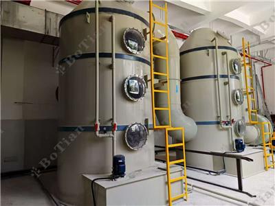污水处理厂除臭系统  酸碱洗涤塔 生物过滤塔中，