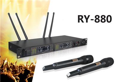 咪诗特RY-880真分集无线一拖二话筒